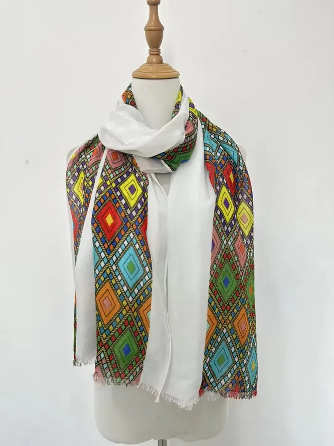 Habesha Tilet Design Scarf – A Unique Ethiopian & Eritrean Style Accessory