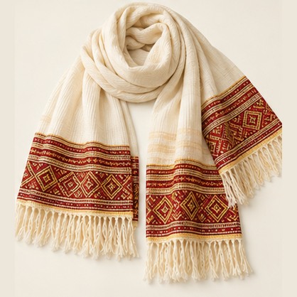 Habesha Tilet Design Scarf – A Unique Ethiopian & Eritrean Style Accessory