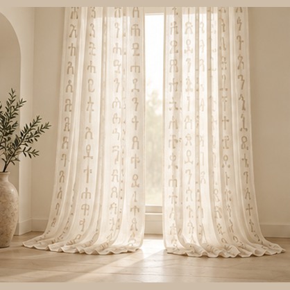 Geez-Inspired Blackout & Sheer Drapes