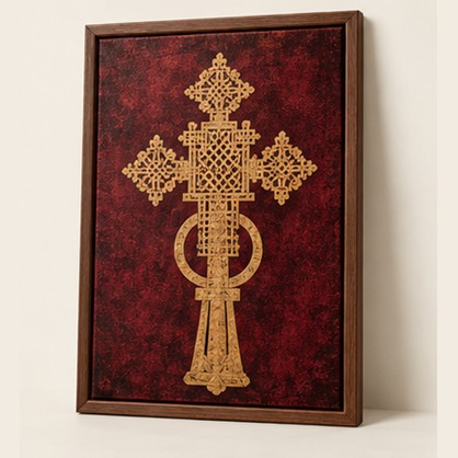 Mesikel - Orthodox Cross Framed canvas
